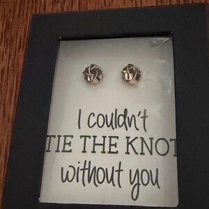 Gold Knot Stud Earrings - Elegant Women’s Fashion